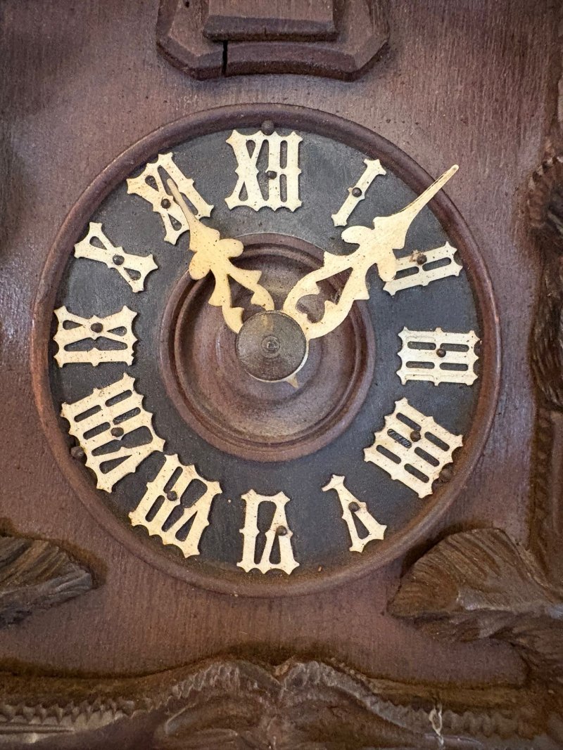 Quality Antique Black Forest Carved Bear Cuckoo Clock - Image 11